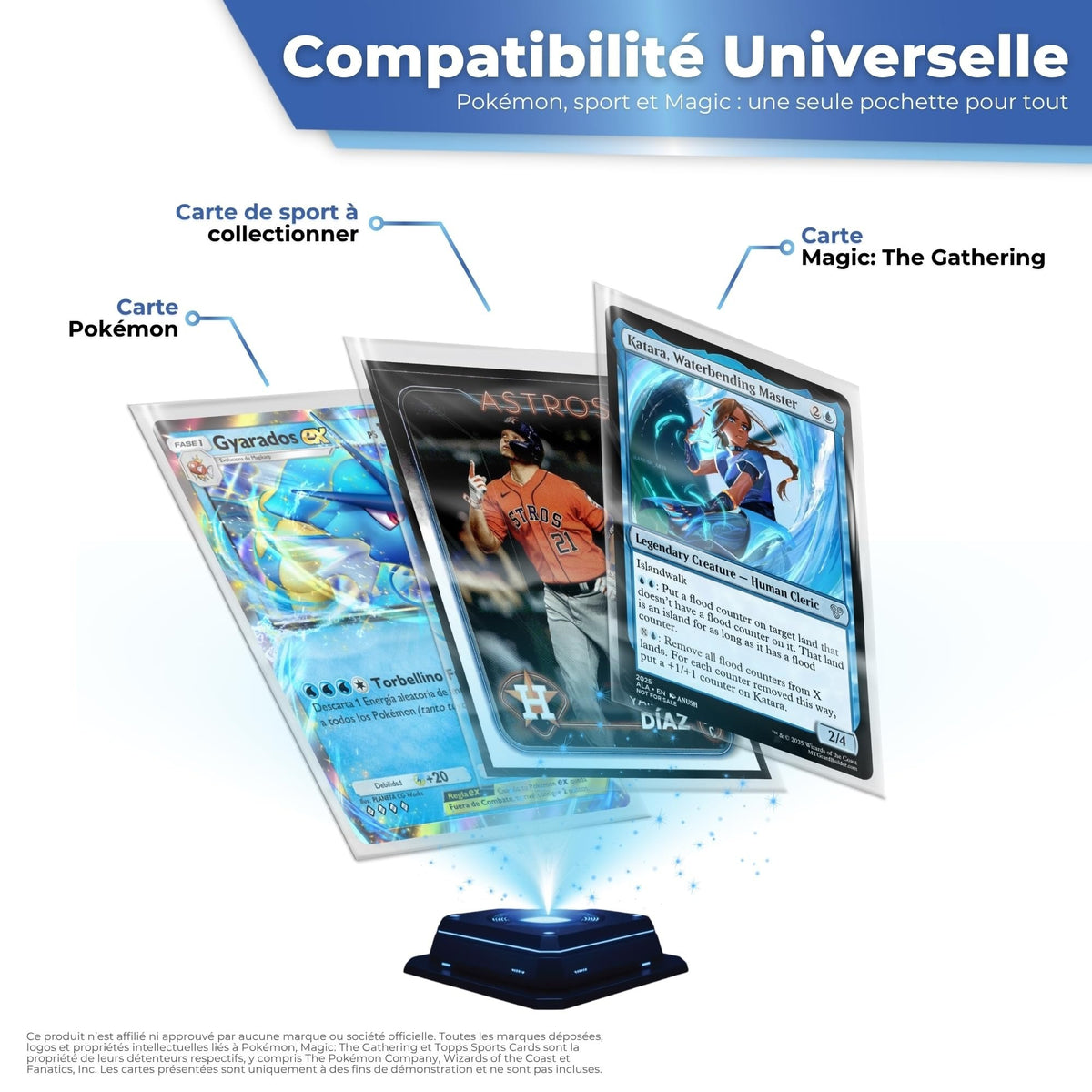 Compatible avec les cartes Pokémon, de sport et Magic : une pochette pour toutes