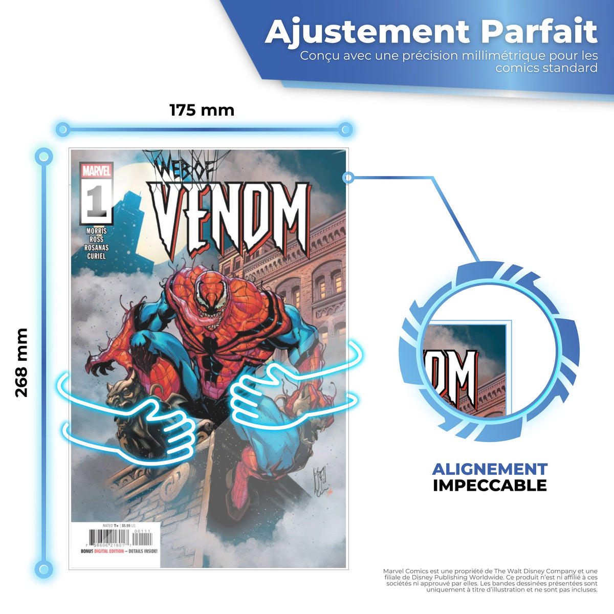 Pochettes pour comics format actuel de 175 x 268 mm, ajustement parfait
