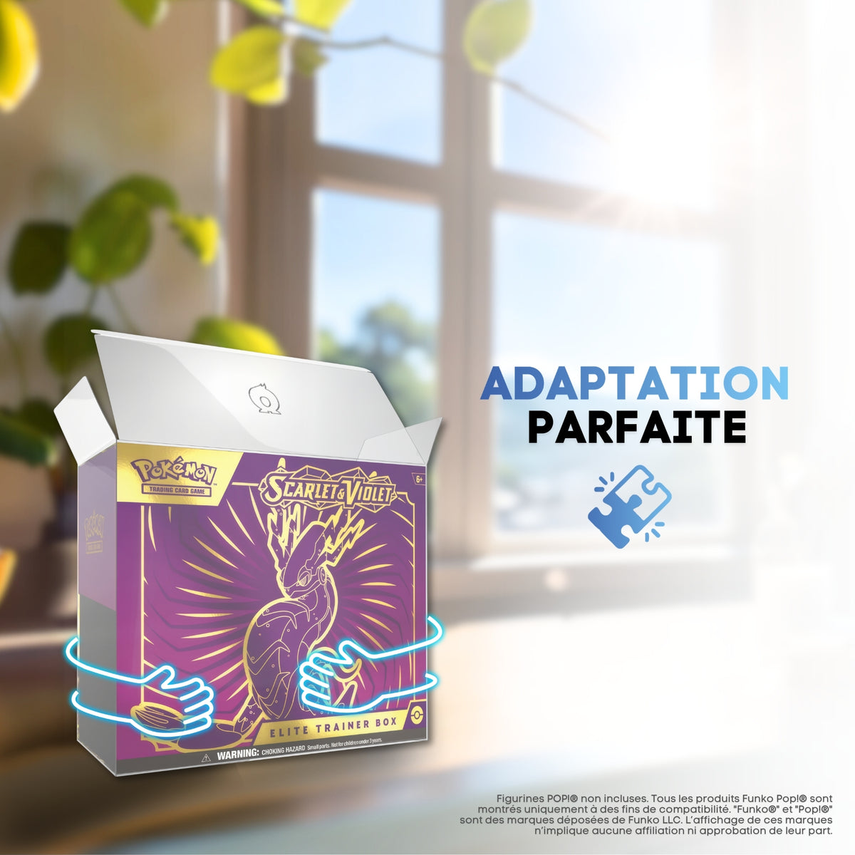 Elite Trainer Box Pokémon parfaitement ajustée dans la protection