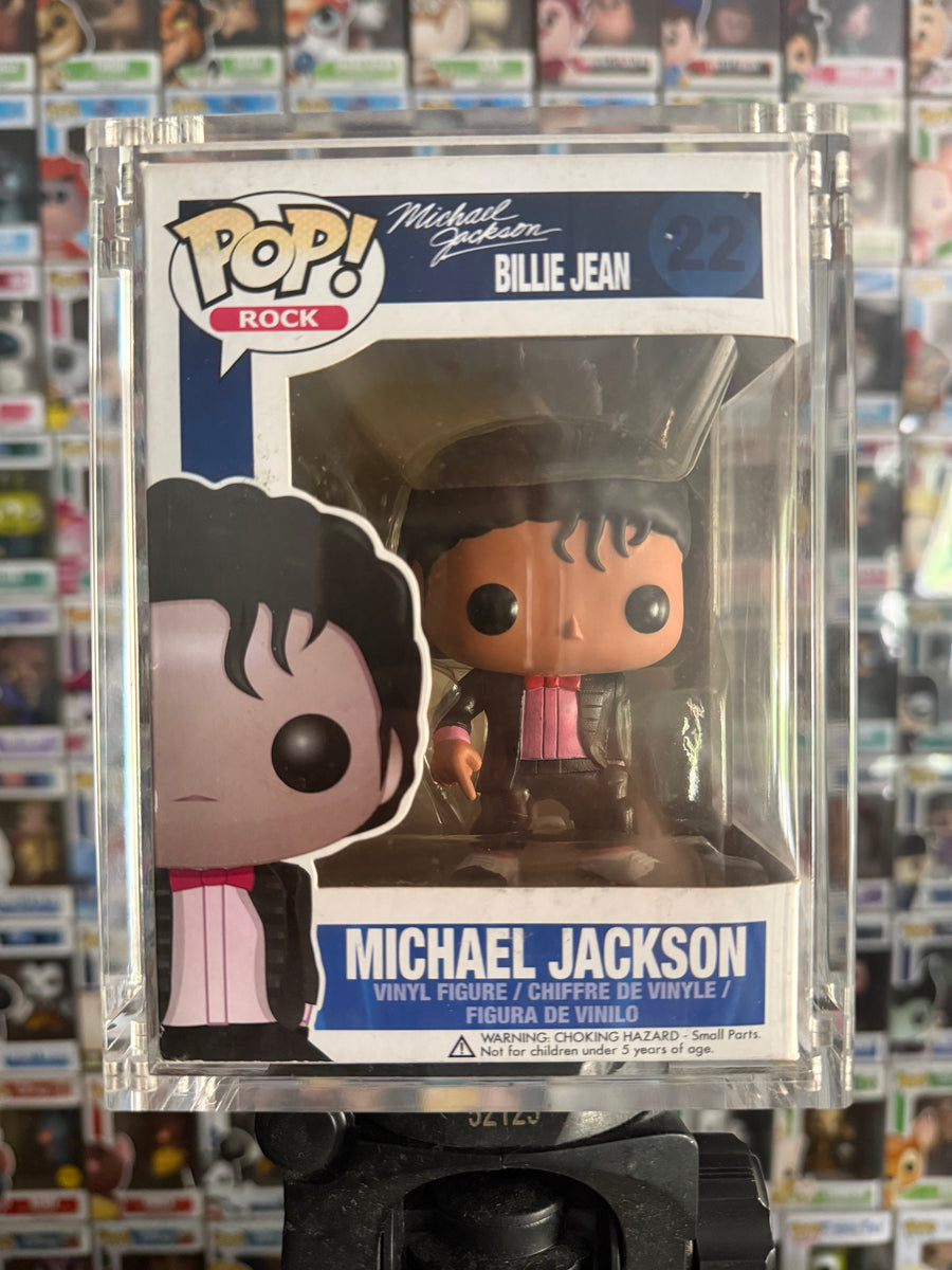 Michael Jackson Funko Pop in an acrylic protector