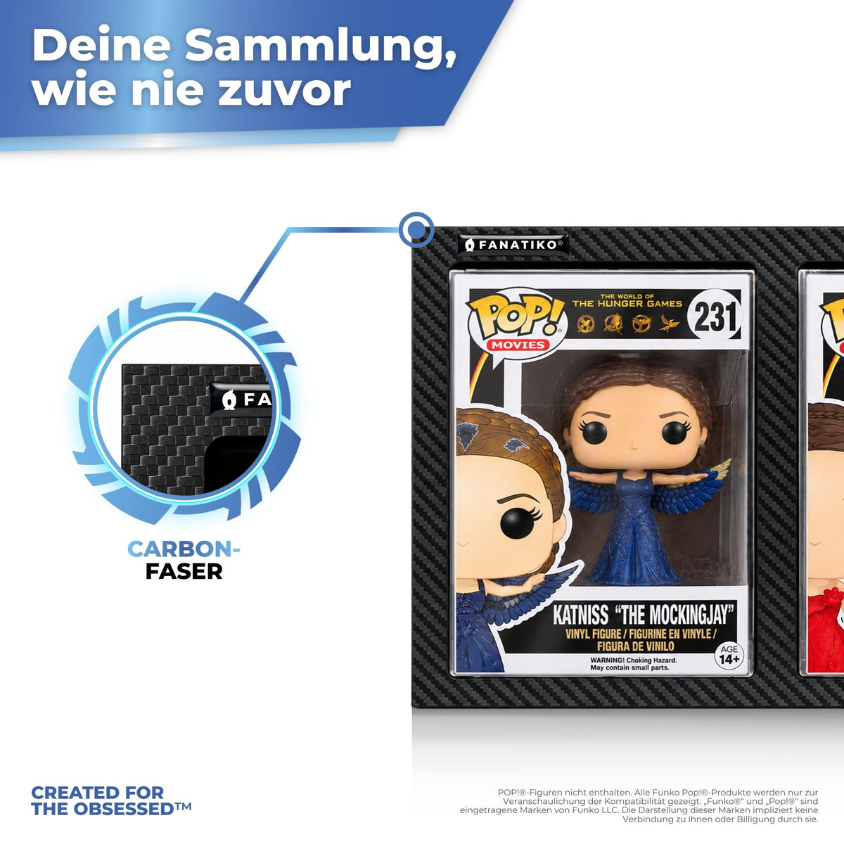 Carbon-Optik am Funko Pop Wanddisplay