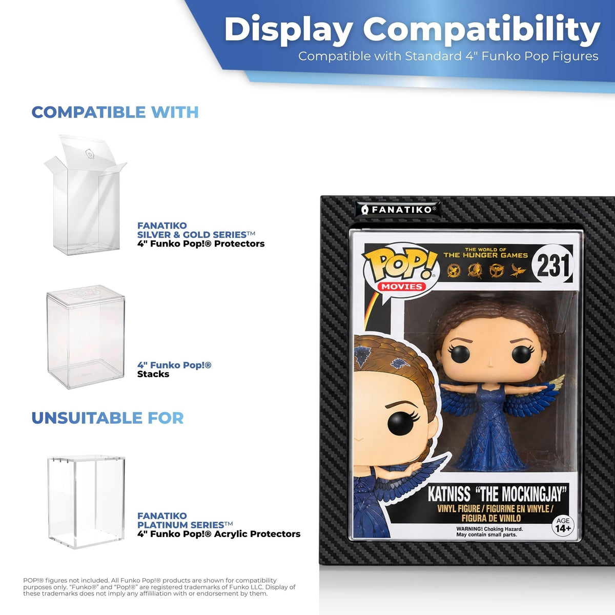 Compatible con cajas Funko Pop de 4 pulgadas y protectores blandos