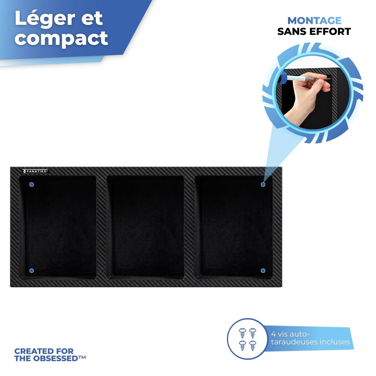 Fixation murale avec vis incluses