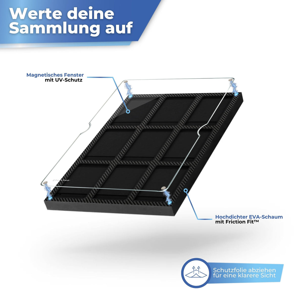 Magnetische Acrylabdeckung auf hochdichtem EVA-Schaum