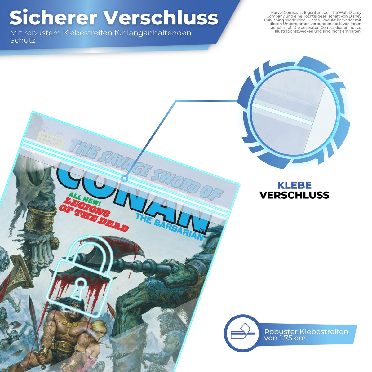 Starker Klebeverschluss für dauerhaften Schutz