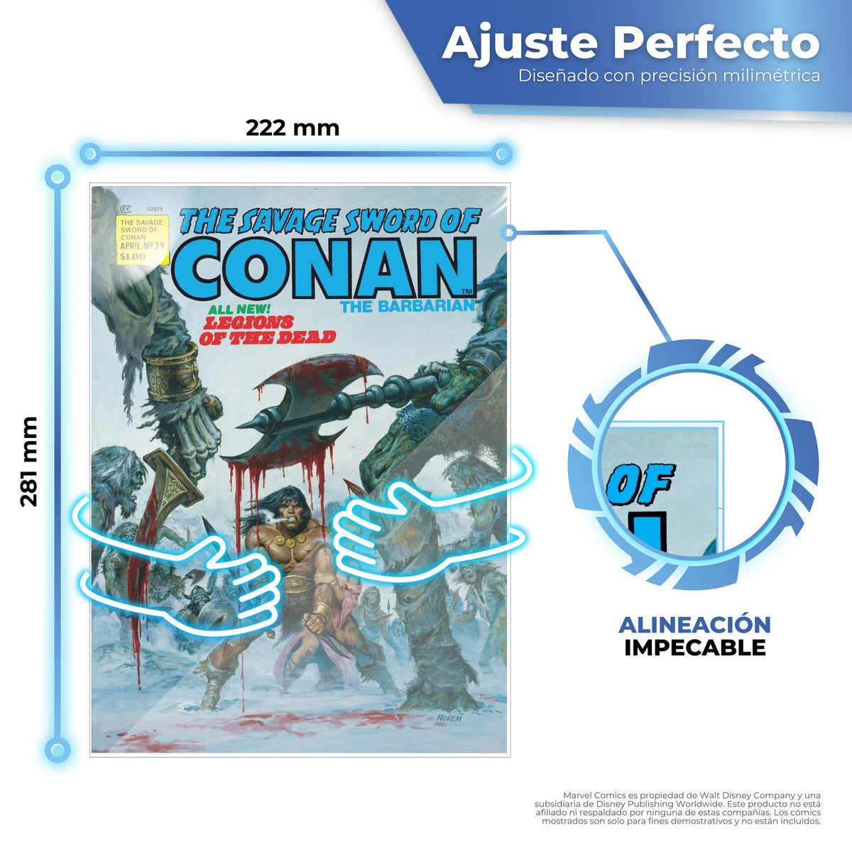 Fundas para cómics tamaño magazine de 222 x 281 mm con ajuste perfecto