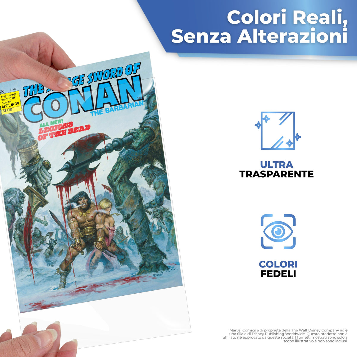 Bustina ultra trasparente con colori fedeli