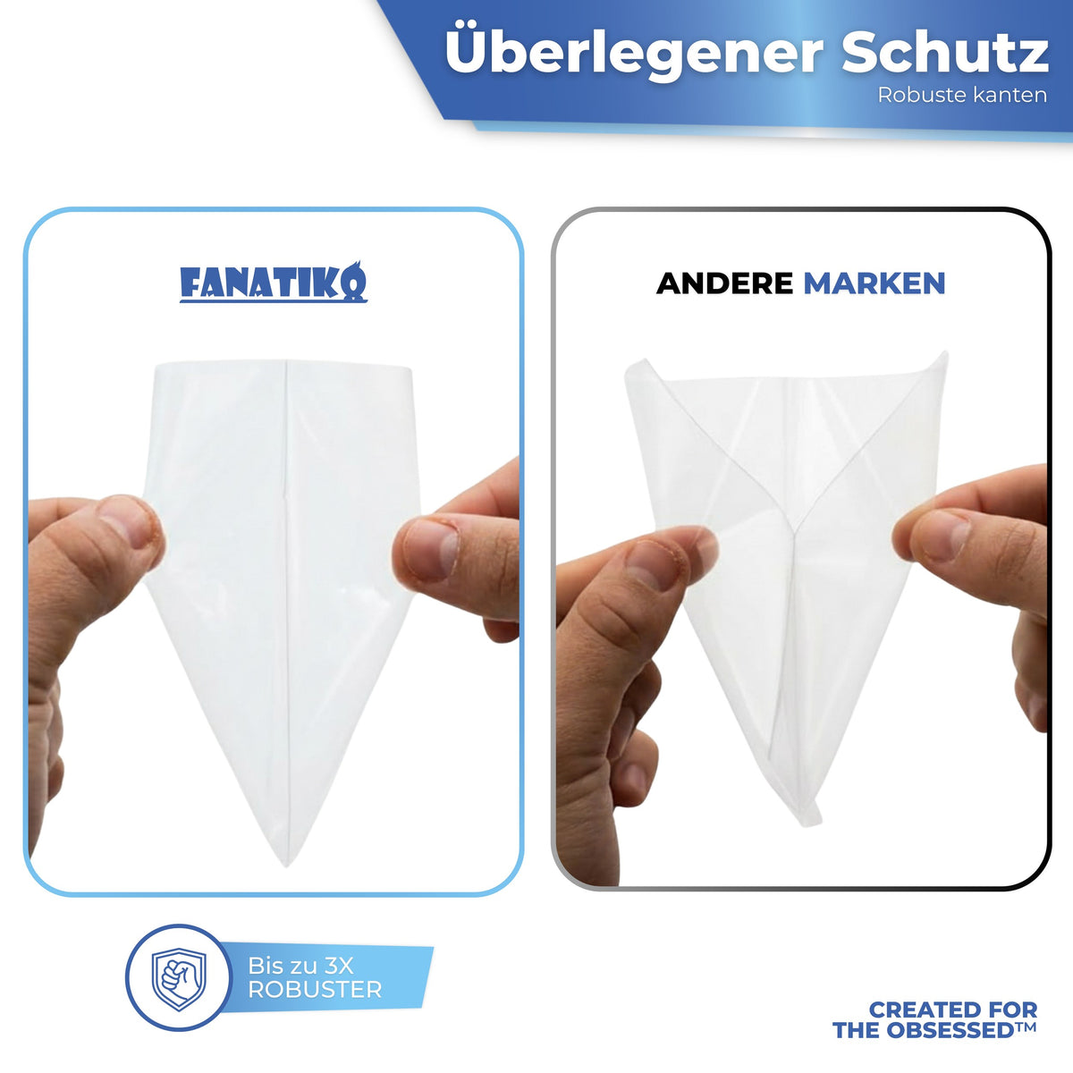Verstärkte Kanten: bis zu 3-mal haltbarer