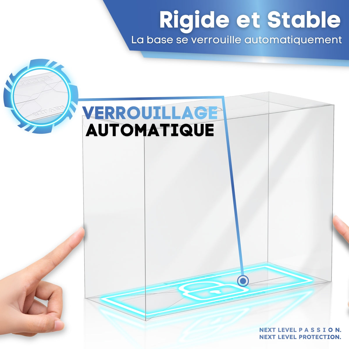 Base à verrouillage automatique : protection 2-Pack rigide et stable