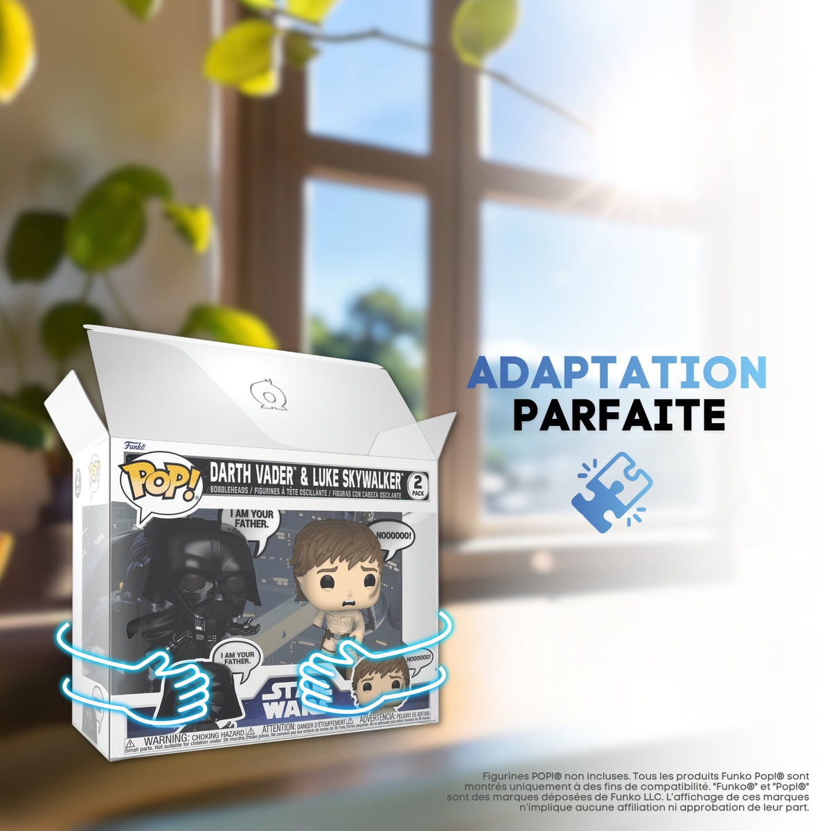 Boîte double Funko Pop parfaitement ajustée dans la protection