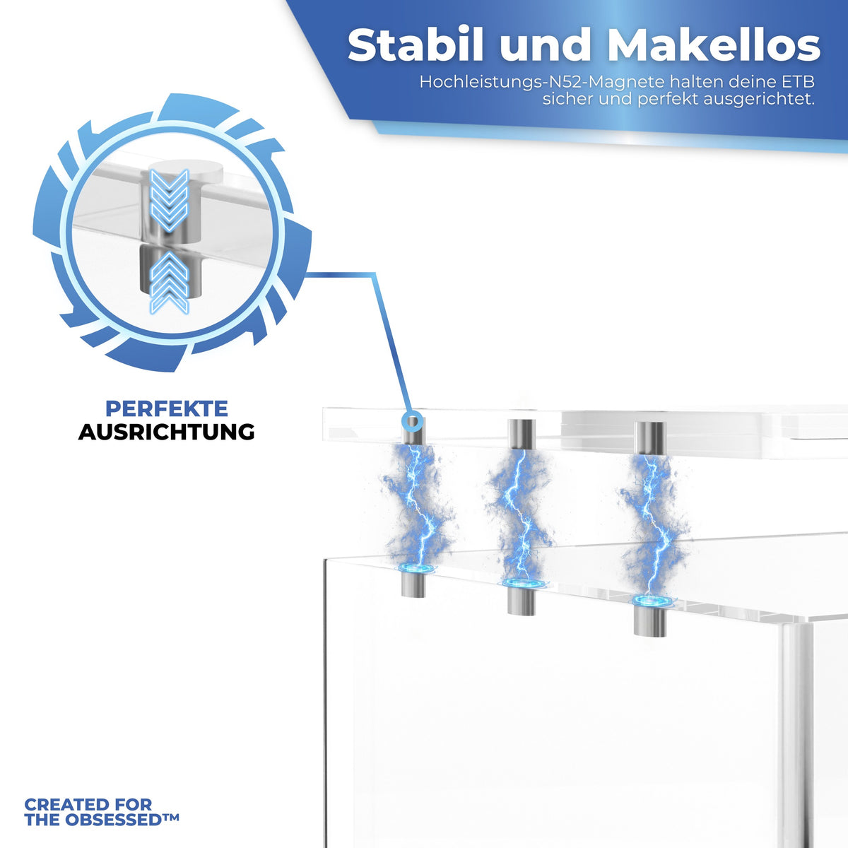 PLATINUM ETB Acrylbox mit perfekter Ausrichtung dank magnetischer Ecken
