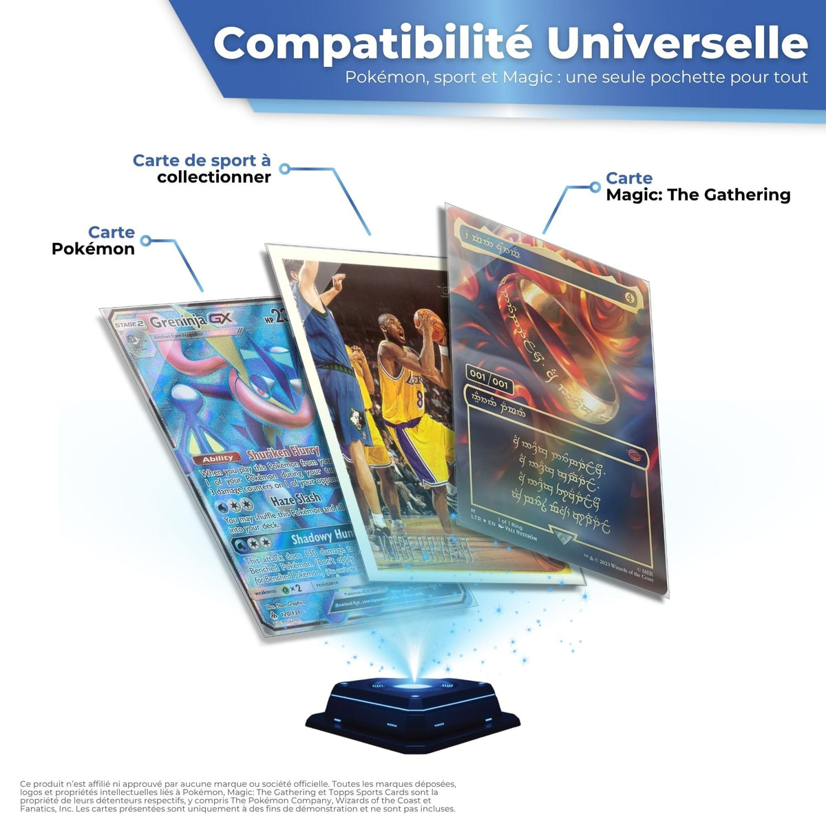 Compatible avec les cartes Pokémon, de sport et Magic : une pochette pour toutes