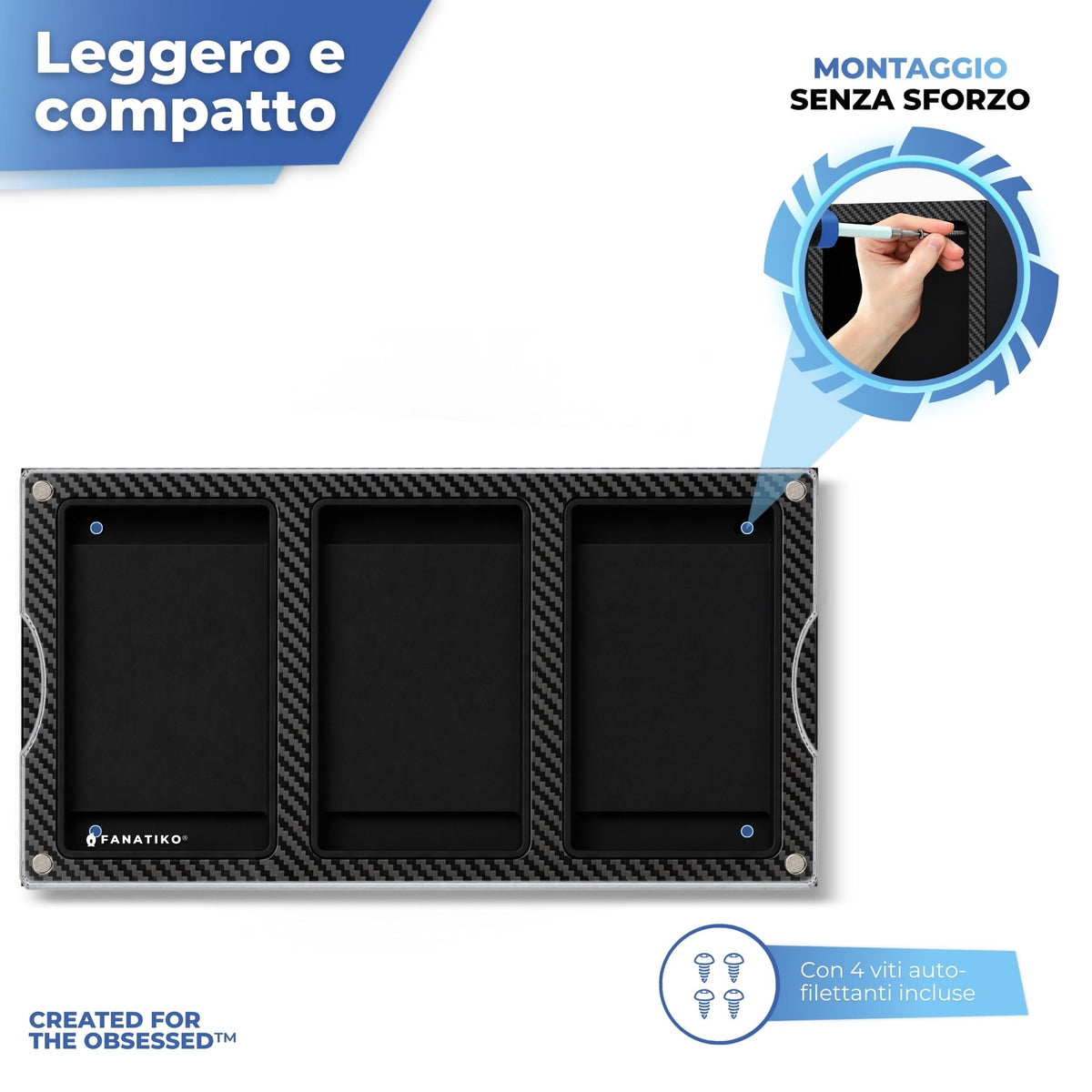Montaggio a parete con viti incluse