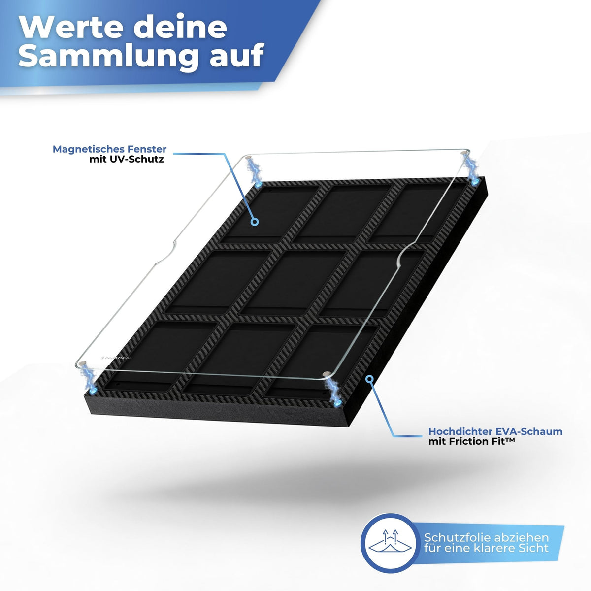 Magnetische Acrylabdeckung auf hochdichtem EVA-Schaum
