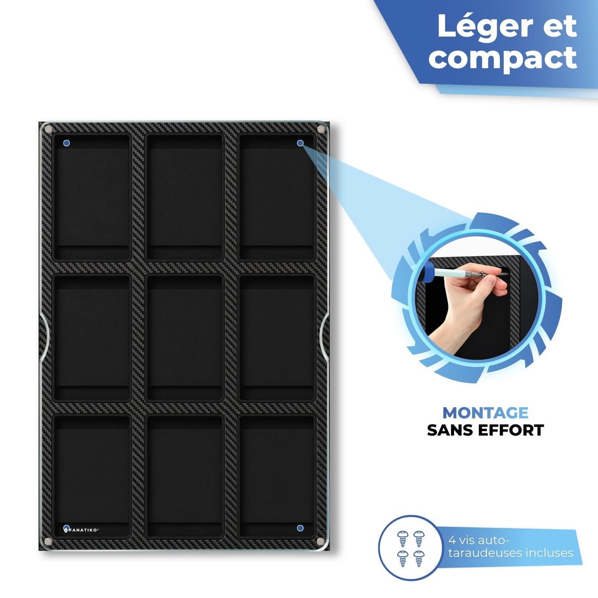 Fixation murale avec vis incluses