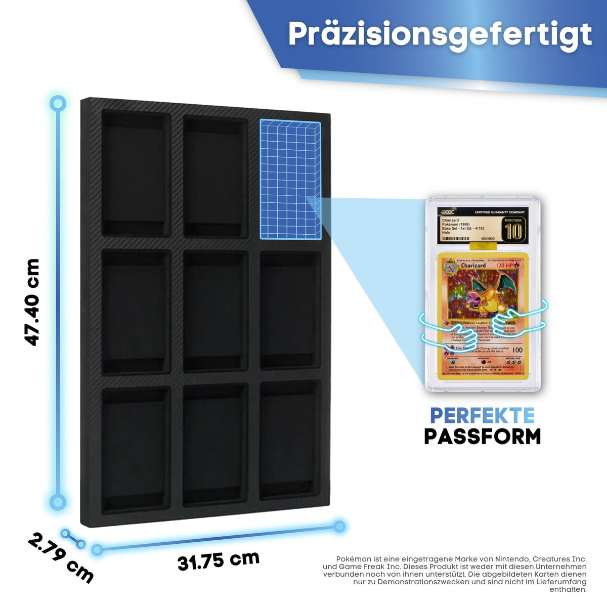 Präzise gefertigt: 47,40 x 31,75 cm, 2,79 cm stark, perfekte Passform