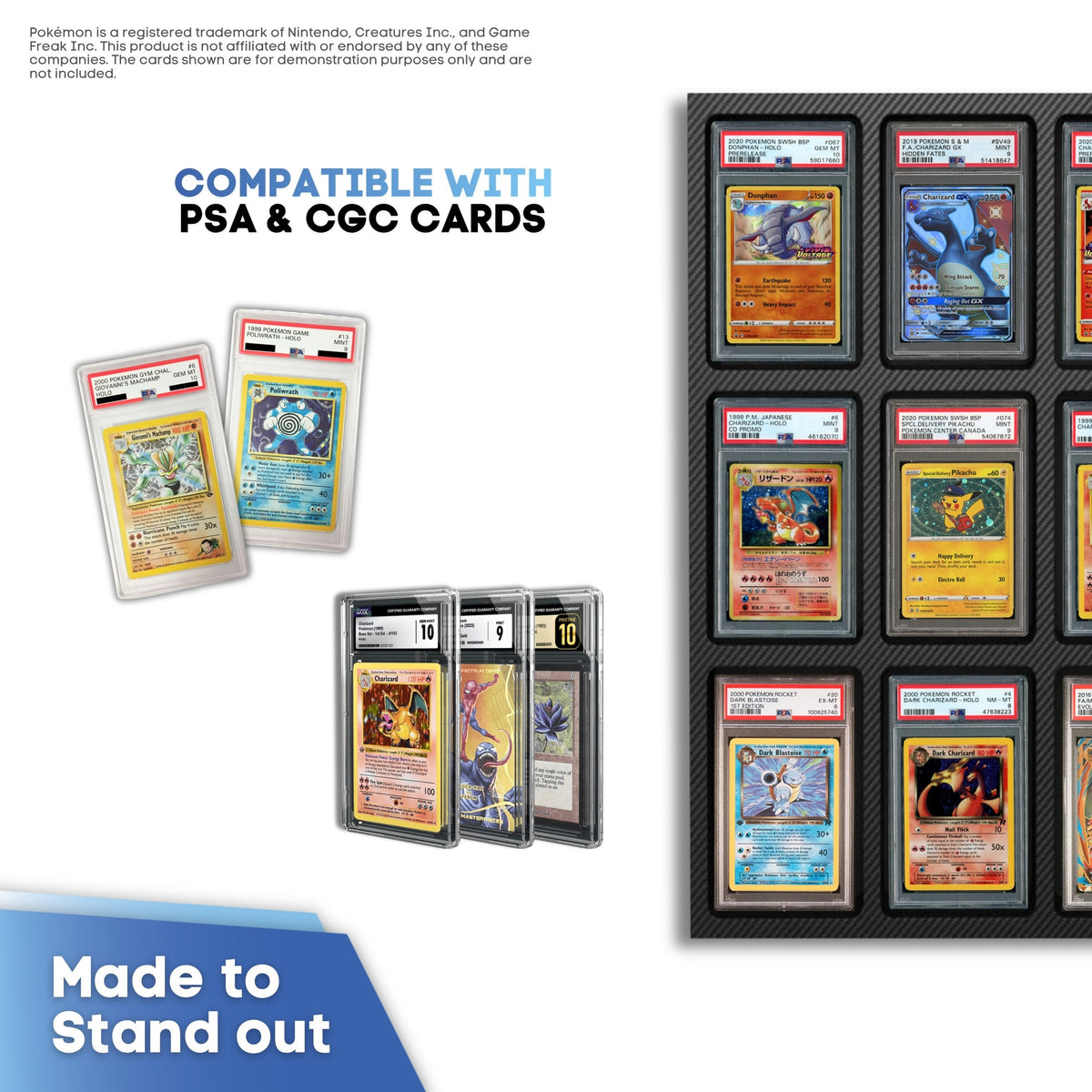 Compatible with PSA and CGC graded cards