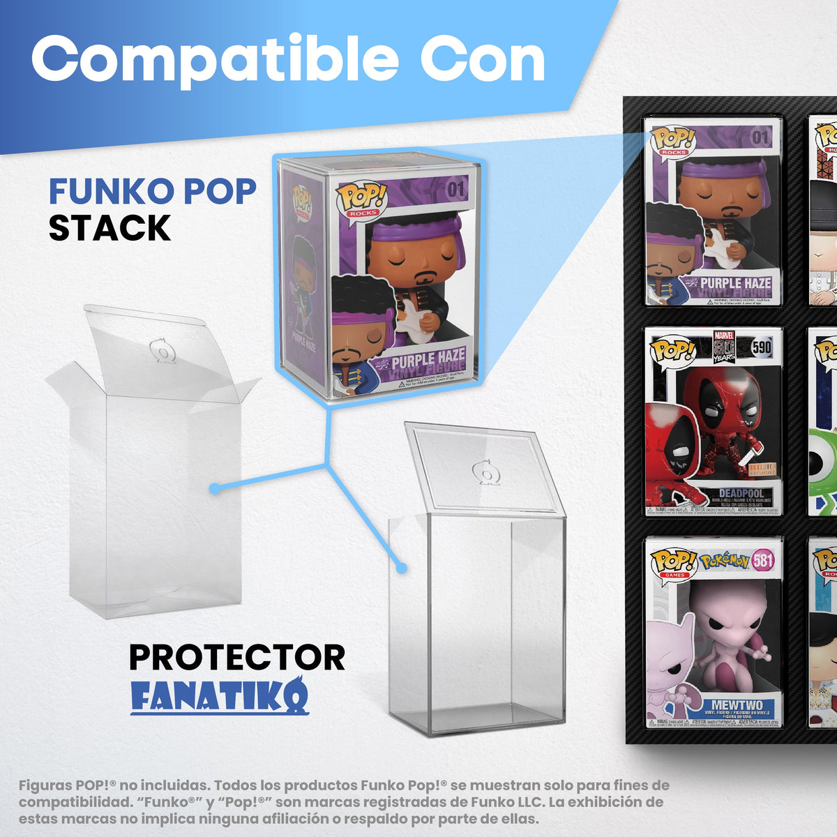 Compatible con los protectores Funko Pop Fanatiko