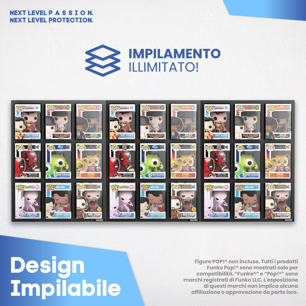 Design impilabile: combina più vetrine senza limiti