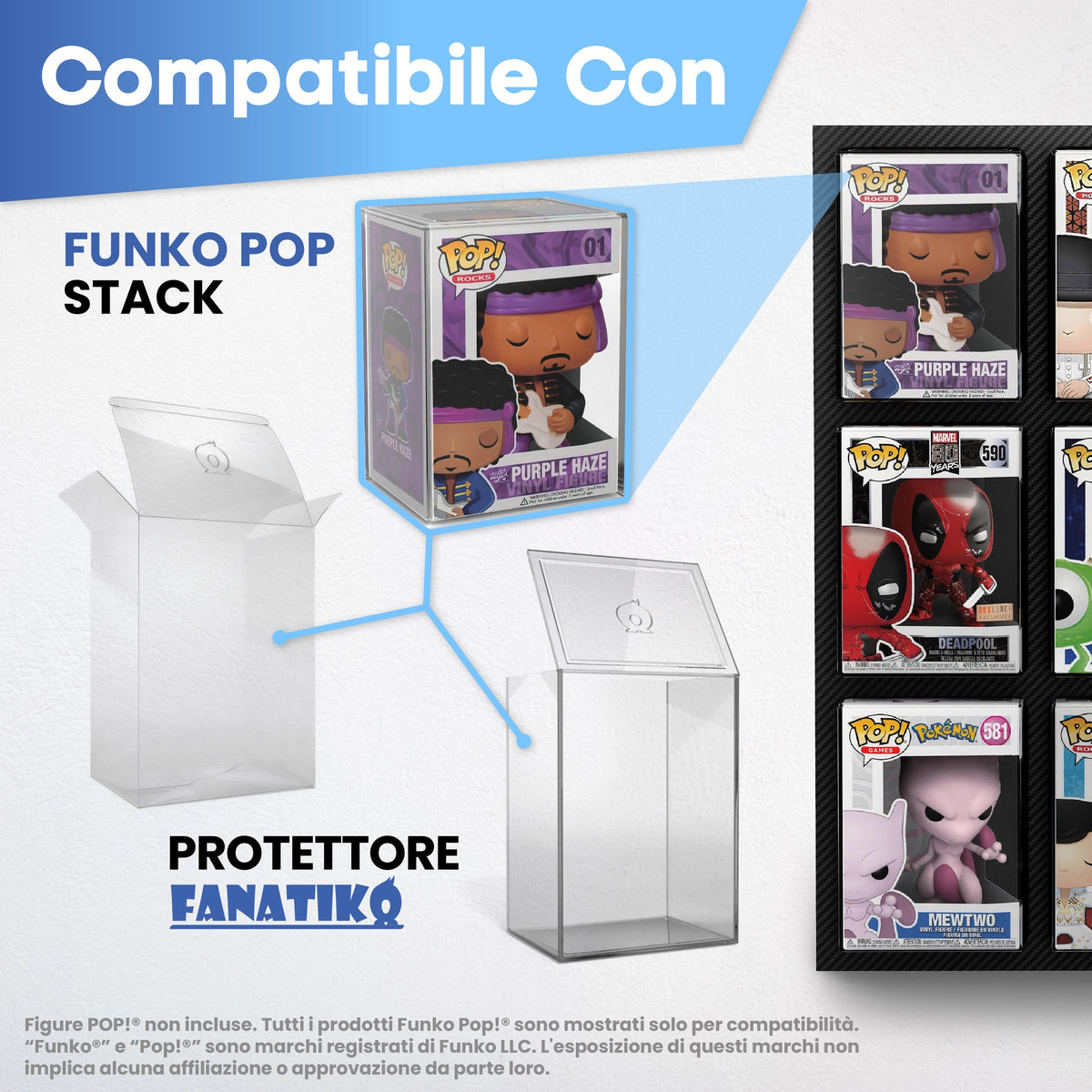 Compatibile con le protezioni Funko Pop Fanatiko