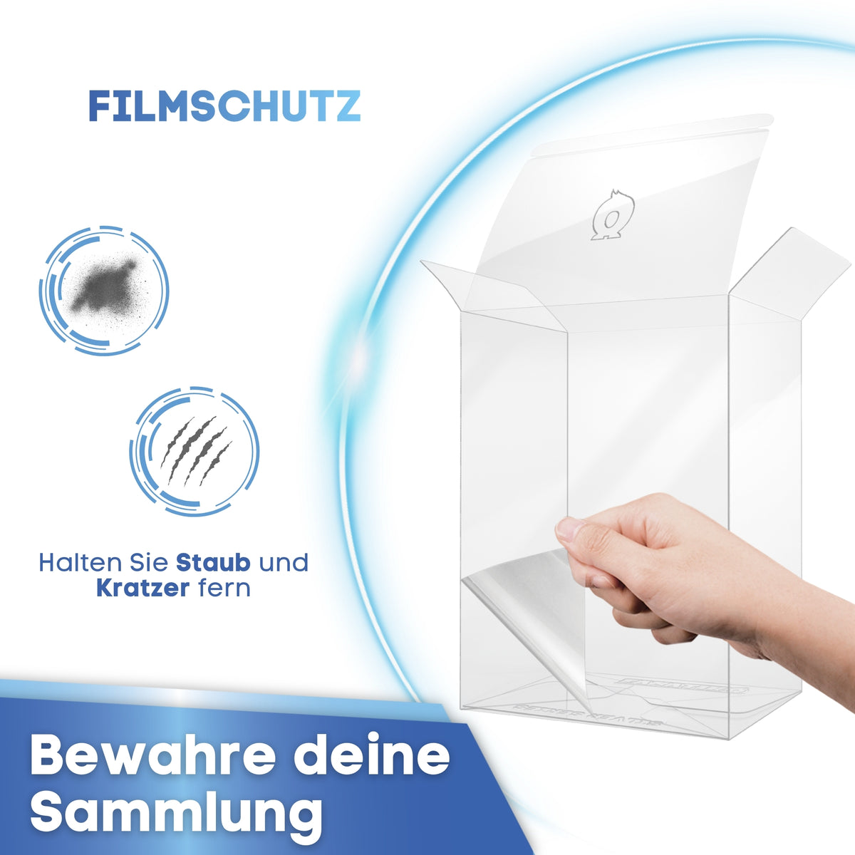 Schutzfolie gegen Staub und Kratzer