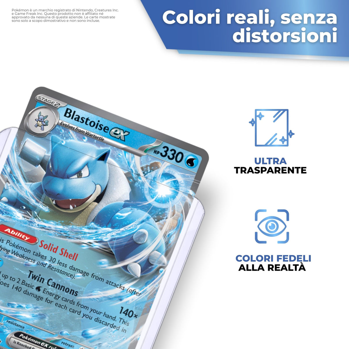 Toploader ultra trasparente con colori fedeli