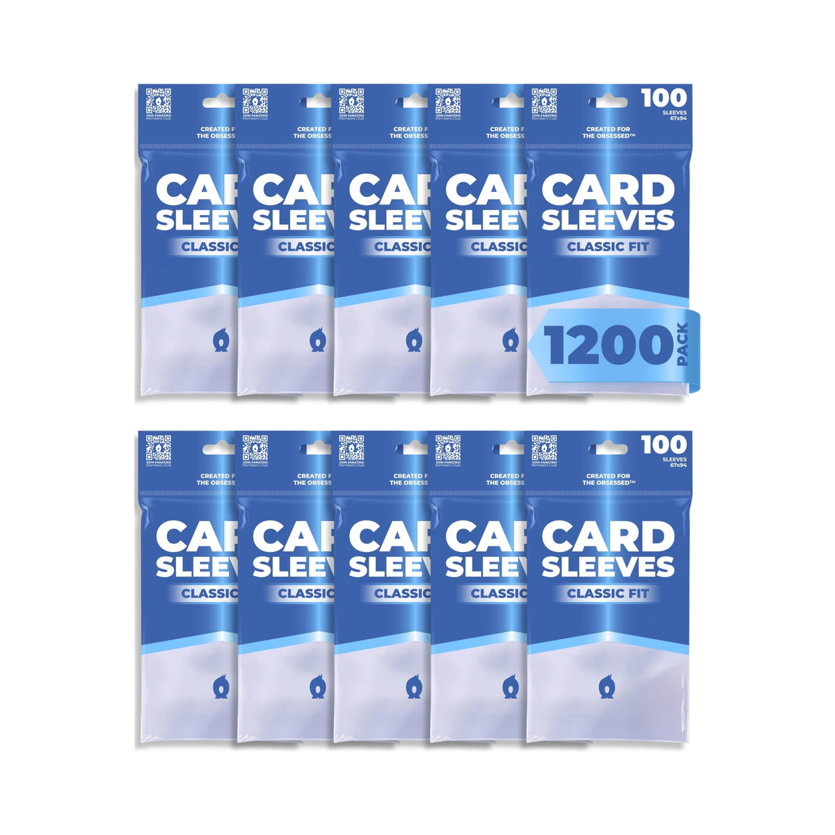 Pack of 1200 Fanatiko classic fit card sleeves